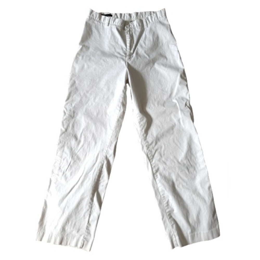 Lands' End White high waisted wide leg bare back jeans size 10 - Picture 2 of 7